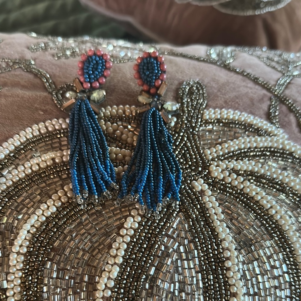 Deeps gurnani tassel earrings worn once like new light weight